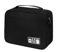 OFFCUP Bolsas ElectróNicos Accesorios, Bolsa de Almacenamiento Digital Multifuncional Adecuado, Organizador Cables Viaje de Gran Capacidad para Ipads, Cables de Datos, Discos Duros (Negro)