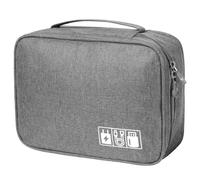 OFFCUP Bolsas ElectróNicos Accesorios, Bolsa de Almacenamiento Digital Multifuncional Adecuado, Organizador Cables Viaje de Gran Capacidad para Ipads, Cables de Datos, Discos Duros (Gris)