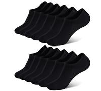 OFFCUP Calcetines Cortos Hombre Mujer Invisibles, 6 Pares Calcetines Tobilleros Hombre, Calcetines Tobilleros Mujer Antideslizante Bajo, para Deportes, Fitness, Ciclismo y Trabajo 34-39 (Negro)