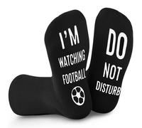 OFFCUP Calcetines Divertidos para Hombre y Mujer, 'Do Not Disturb I'm Watching Football', Algodón Novedad Calcetines de Tripulación, Regalo Original para Amantes del Fútbol