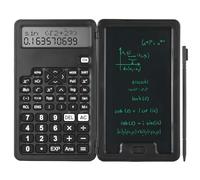 OFFCUP Calculadora Científica de Ingeniería con 5" LCD Tableta de Escritura, Calculadora Estándar 2 en 1 con Pantalla de 2 Líneas y 240 Funciones, Calculadora Plegable para Oficina Escolar