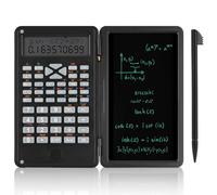 OFFCUP Calculadora Científica de Ingeniería con 6" LCD Tableta de Escritura, Calculadora Estándar 2 en 1 con Pantalla de 2 Líneas y 240 Funciones, Calculadoras Plegable para Oficina Escolar (Negro)