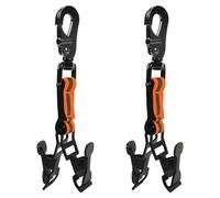 OFFCUP Correa de Soporte para Guante, 2pcs Soporte para Guantes, Bombero Clip de Guante con Metal, Adecuado para Jardines, Jardinería, Obras de Construcción, Escalada en Roca Al Aire Libre - Naranja