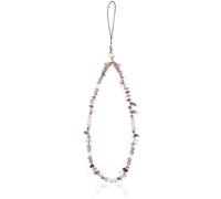 OFFCUP Correa para Teléfono Móvil con Cuentas, Cadena Bohemia de Cristal Antipérdida, Cordón Colgante para Mujeres y Niñas (Púrpura)