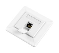 OFFCUP Enchufe de Red, 1x Montaje Empotrado Ethernet, Tapa RJ45 con 1X Puerto RJ45, 500 MHz 10 GBit/s, Toma Blindada para Cable de Red