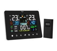 OFFCUP Estación Meteorológica Inalámbrica, Estacion Meteorologica Interior Exteriorcon con Sensor, Pantalla a Color Retroiluminación LED Digital Termómetro Higrómetro Barómetro Pronóstico del Tiempo