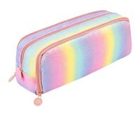 OFFCUP Estuche Portalápices Grande con 3 Compartimentos (Arcoíris) | Estuche Escolar 3 Cremallera, Estuches Infantil, Organizador de Papelería Oficina para Niños Niñas y Adultos