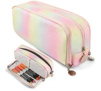 OFFCUP Estuche Portalápices Grande con 3 Compartimentos, Estuche Escolar 3 Cremallera, Estuches Infantil, Organizador de Papelería Oficina para Niños Niñas y Adultos