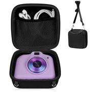 OFFCUP Funda para Cámara Infantil, Estuche para Cámara Infantil Compatible con Fujifilm Instax Mini 12/11, 14 * 14 * 8cm, Almacenamiento de Cables y Accesorios, Solo Funda (Negro)