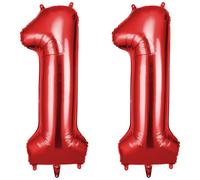 OFFCUP Globo Cumpleaños Rojo, Globos Número 18 101cm, 40 Inch Globo Numeros Gigante, Grande Globos Foil Inflar con Helio o Aire para Niño Niña Adultos La Boda Aniversario Cumpleaños Fiestas