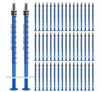 OFFCUP Jeringas, 50pcs 1ml Jeringa de Plástico, Jeringa de Jardín, Jeringa de Líquido Reutilizable, Jeringa Pequeña para Laboratorios Científicos, Medición, Riego, Relleno, Filtración