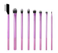 OFFCUP Kit de Brochas Travel, 8pcs Brochas de Maquillaje con Estuche para Delineador, Sombra de Ojos, Cejas y Pestañas, Cerdas Sintéticas Suaves, Viajes, Set de 9pcs