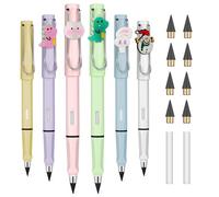 OFFCUP Lapiz Infinito, 6pcs Lápiz Sin Tinta Portátil, Lápizs con 6pcs Cabezales Reemplazables y Goma de Borrar, Lápiz Reutilizable para Escribir, Dibujar, Hogar, la Oficina, la Escuela (Animal)