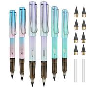 OFFCUP Lapiz Infinito, 6pcs Lápiz Sin Tinta Portátil, Lápizs con 6pcs Cabezales Reemplazables y Goma de Borrar, Lápiz Reutilizable para Escribir, Dibujar, Hogar, la Oficina, la Escuela (Gradiente)