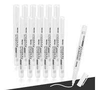OFFCUP Marcador Acrílico de Trazo, 12pcs Blanco Rotulador Acrílico Resistente al Agua, Marcador Punta Extrafina, para Adultos y Niños, Graffiti, Caligrafía, Dibujo, Lettering, Cerámica, Vidrio