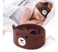 OFFCUP Máscara para Dormir Bluetooth, Diadema Deportiva Para Dormir, Auriculares para Dormir con Altavoces Estereofónicos, para Personas Que Duermen de Lado, Musica, Correr, Entrenar, Viajar (Gris)