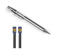 OFFCUP Metálica Portaminas, Lápiz Mecánico con Portaminas 0.5MM y 2 Tubos Minas para Dibujo Artístico, Escritura, Bocetos