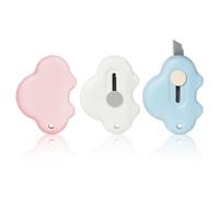 OFFCUP Mini Cortador de Cajas, 3 Cuchillos Retráctiles, Cuchillo de Bolsillo, Abrecartas Portátil, Abridor de Paquetes, Cuchillo de Papelería, Abridor de Cajas Para （Auto）