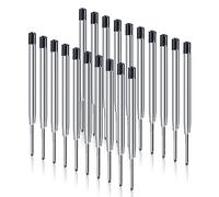 OFFCUP Recambios de Bolígrafo, 20PCS Recambios de Tinta, Recarga de Bolígrafo Recambio Metálicos Reemplazables Escritura Suave, Secado Rápid Suministros De Papelería de Tinta (Negro)