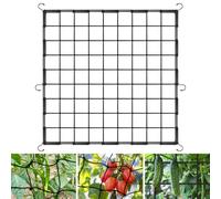 OFFCUP Red de Soporte de Planta, 90 * 90CM Red de Tienda de Campaña con 6 Ganchos, Red de Tienda de Cultivo Malla elástica para Plantas para Plantas, Cultivos, Verduras, Frijoles, Frutas, Flores