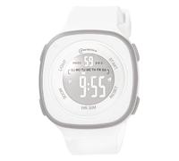 OFFCUP Reloj de Infantil, LED Reloj de Pulsera para Niño Niña, Relojes de Pulsera con Correa de PU para Niñas, Reloj Deportivo Resistente Agua 30m, Cuadrado Relojes Digitales para Niños 3-11 (Blanco)