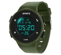 OFFCUP Reloj Digital para Hombre, Reloj Deportivos de Silicona con Luz Trasera LED, Alarma, Fecha, a Prueba de Golpes, Relojes de Pulsera para Hombre (Verde)