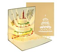 OFFCUP Tarjetas de Felicitación Cumpleaños, Tarjetas Desplegables 3D, Postal cumpleaños con Happy Birthday Caja para Hombres y Mujeres, Familias, Amantes, Amigos y Niños (Música)