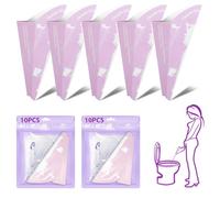 OFFCUP Urinella para Mujer, 20pcs Embudo de Papel Desechable para Orinar, Urinario Portatil, Mujer Plegable Orinal Mujer para Viaje Camping Senderismo y Actividades Al Aire Libre