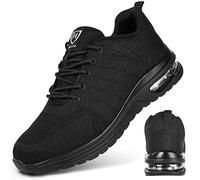 OFFCUP Zapatos de Seguridad Hombre Mujer Ligero Comodo Zapatillas Trabajo Transpirable Antideslizante Aire Calzado de Seguridad con Punteras de Acero (46 EU)