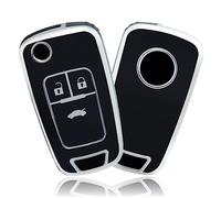 OFFCURVE Funda Llaves Carcasa Llave, TPU Cubierta Llave Coche 2/3 Botones para Chevrolet Aveo Spark Cruze Prism Opel Vauxhall Adam Cascada Mokka Astra Corsa Insignia Zafira Buick Regal Lacrosse