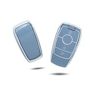 OFFCURVE Funda Llaves Carcasa Llave, TPU Cubierta Llave Coche 3 Botones para Mercedes Benz Class A B C E G S CLA CLE CLS GLA GLC GLE GLK Up