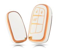 OFFCURVE Funda Llaves Coche Carcasa Llave, Funda Mando Coche Carcasa Mando 3/4/5 Botones Apta para Jeep Grand Cherokee Renegade Compass Chrysler Dodge Journey Dart Challenger Charger Ram Fiat 500X