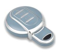 OFFCURVE Funda Llaves Coche Carcasa Llave, Funda Mando Coche Carcasa Mando 3/4 Botones Apta para BMW Mini Cooper S D SD One F54 F55 F56 F57 F60 R55 R56 R57 R58 R59 R60 Cabrio Clubman Countryman Hatch