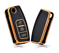 OFFCURVE Funda Llaves Coche Carcasa Llave, Funda Mando Coche Carcasa Mando 3 Botones Apta para Ford Focus Mondeo Galaxy Fiesta Kuga Mustang Edge Fusion Escape Explorer Ecosport Taurus C-MAX S-MAX MK4