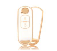 OFFCURVE Funda Llaves Coche Carcasa Llave, Funda Mando Coche Carcasa Mando Apta para Mazda 2 3 5 6 M2 M3 M5 M6 CX-3 CX-4 CX-5 CX-7 CX-8 CX-9 MX-5 Axela Atenza Miata Demio Crossover Toyota Yaris IA