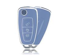 OFFCURVE Funda Llaves Coche Carcasa Llave, Funda Mando Coche Carcasa Mando Apta para Mondeo Fusion Fiesta Kuga Ecosport Focus Escort Galaxy Transit Ranger Tourneo Custom Bantam Escape ST RS B-MAX MK3