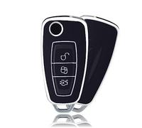 OFFCURVE Funda Llaves Coche Carcasa Llave, Funda Mando Coche Carcasa Mando Apta para Mondeo Fusion Fiesta Kuga Ecosport Focus Escort Galaxy Transit Ranger Tourneo Custom Bantam Escape ST RS B-MAX MK3