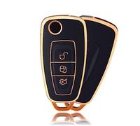 OFFCURVE Funda Llaves Coche Carcasa Llave, Funda Mando Coche Carcasa Mando Apta para Mondeo Fusion Fiesta Kuga Ecosport Focus Escort Galaxy Transit Ranger Tourneo Custom Bantam Escape ST RS B-MAX MK3