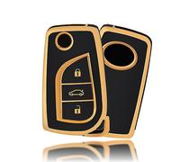 OFFCURVE Funda Llaves Coche Carcasa Llave, Funda Mando Coche Carcasa Mando Apta para Toyota RAV4 Scion TC IM Corolla Prius Yaris Aygo Auris Camry Avensis Cruiser Tacoma Levin Peugeot 108 Citroen C1