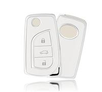 OFFCURVE Funda Llaves Coche Carcasa Llave, Funda Mando Coche Carcasa Mando Apta para Toyota RAV4 Scion TC IM Corolla Prius Yaris Aygo Auris Camry Avensis Cruiser Tacoma Levin Peugeot 108 Citroen C1