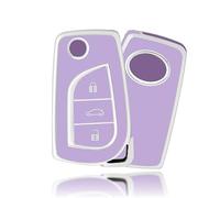 OFFCURVE Funda Llaves Coche Carcasa Llave, Funda Mando Coche Carcasa Mando Apta para Toyota RAV4 Scion TC IM Corolla Prius Yaris Aygo Auris Camry Avensis Cruiser Tacoma Levin Peugeot 108 Citroen C1