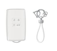 OFFCURVE Funda Llaves con Llavero Coche Carcasa Llave, Funda Mando Carcasa Mando para Renault Clio Espace Master Talisman Megane Scenic Kadjar Captur Koleos Zoe Dacia Duster Sandero