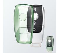 OFFCURVE Funda Llaves Transparente Carcasa Llave Coche, Funda Mando Carcasa Mando para Mercedes Benz Class A B C E G S CLA CLE CLS GLA GLC GLE GLK