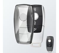 OFFCURVE Funda Llaves Transparente Carcasa Llave Coche, Funda Mando Carcasa Mando para Mercedes Benz Class A B C E G S CLA CLE CLS GLA GLC GLE GLK