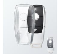 OFFCURVE Funda Llaves Transparente Carcasa Llave Coche, Funda Mando Carcasa Mando para Mercedes Benz Class A B C E G S CLA CLE CLS GLA GLC GLE GLK