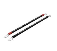 Offgridtec 2m Batteriekabel 35mm² Beidseitig M10 Ösen, Öl-, Kälte, UV-beständig, Flammwidrig, Für Geräte mit M10 Schraubterminal, Ideal Für Laderegler, Wechselrichter & Batterieladegeräte, Rot/Schwarz