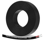 Offgridtec 2x6mm² Cable solar, cable PV de dos núcleos para sistemas solares, diseño flexible y separable, conductor de cobre estañado con aislamiento XLPO, cable de corriente DC resistente al calor y