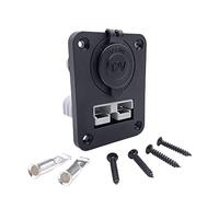 Offgridtec 90A Dual SB50 Anderson Marco Montado en Superficie + Enchufe de Mechero de 12V, Resistente al Agua IP65, Plástico de Alta Calidad, Montaje Anderson DC 12V-24V para Autocaravanas, Negro