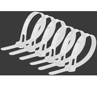 Offgridtec Bridas Para Cables Reutilizables Con Autobloqueo, 7,6 mm X 500 mm, Resistentes Al Calor Y Al Frío, Organizador De Cables Multiusos Duradero, Paquete De 100, Blanco