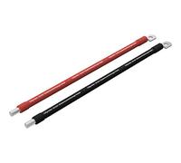 Offgridtec Câble De Batterie 2m 25 mm² Œillets M8 Des Deux Côtés, Résistant À L'Huile, Au Froid Et Aux UV, Pour Appareils Avec Borne À Vis M8, Idéal Pour Les Contrôleurs De Charge, Rouge/Noir